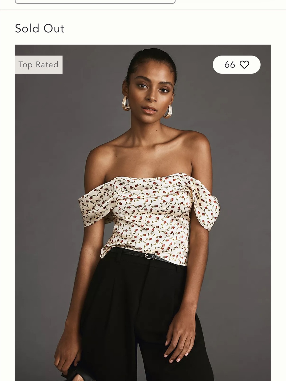 Reformation silk Floral Print Women’s Top in Cream